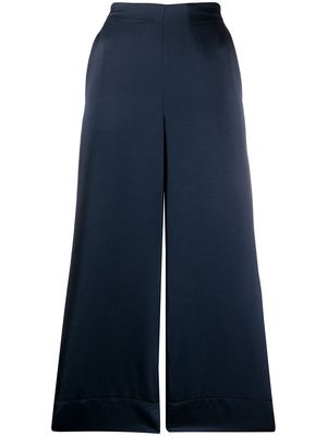 Blanca Vita wide leg cropped trousers - Blue