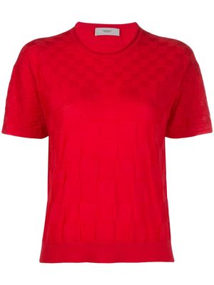Pringle of Scotland checkerboard knitted T-shirt - Pink