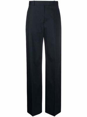 There Was One high-waisted straight-leg tailored trousers - Blue