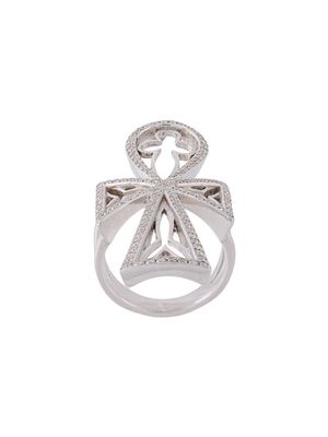 Loree Rodkin diamond maltese cross ring - Metallic