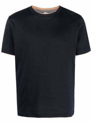 Eleventy crew-neck fitted T-shirt - Blue