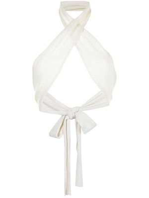 Cashmere In Love Rio cashmere-wrap bralette top - White