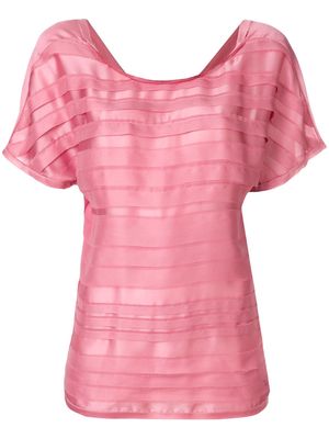 Chanel Pre-Owned 3D striping T-shirt - Pink