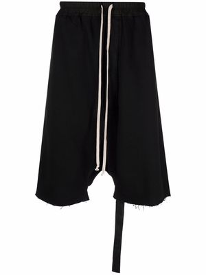 Rick Owens DRKSHDW drawstring drop-crotch shorts - Black
