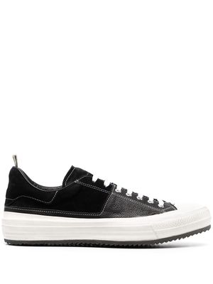 Officine Creative contrast toe-cap sneakers - Black