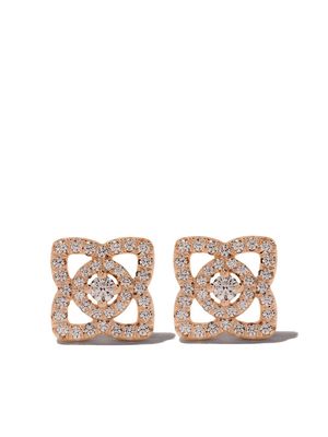 De Beers Jewellers 18kt rose gold Enchanted Lotus diamond stud earrings