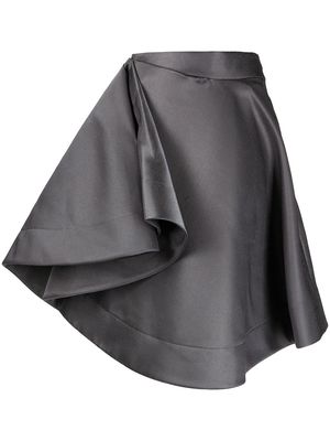 SHUSHU/TONG asymmetrical draped skirt - Grey