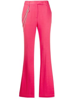 Just Cavalli chain detail flared trousers - Pink