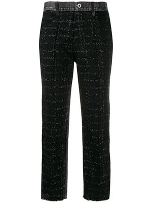 Diesel panelled cropped trousers - Black