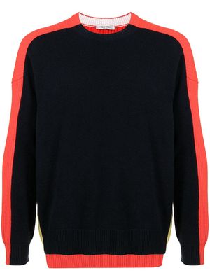Valentino colour-block virgin wool jumper - Red