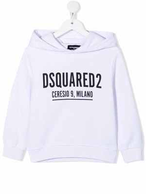 Dsquared2 Kids logo-print pullover hoodie - White