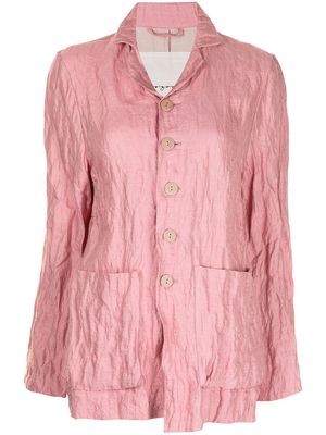 Toogood The Photographer creased blazer jacket - Pink
