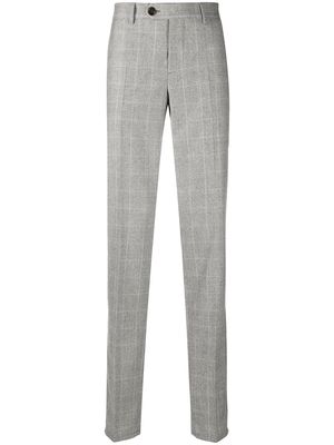 Brunello Cucinelli plaid wool trousers - Grey