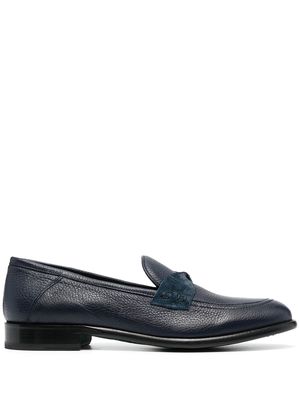 ETRO slip-on leather loafers - Blue