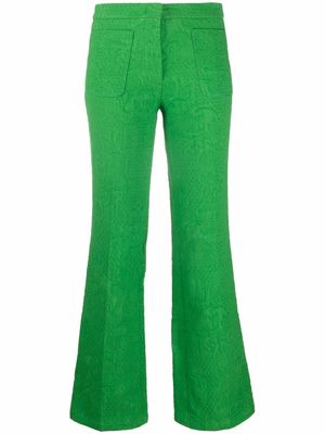 Giambattista Valli flared-leg trousers - Green