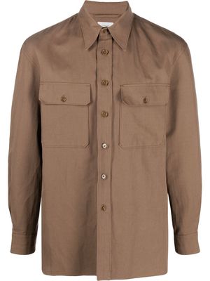 Lemaire chest-pocket shirt - Brown
