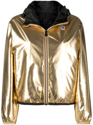 Fendi K-Way® reversible cropped jacket - Gold