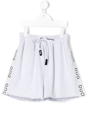 DUOltd side logo shorts - Grey