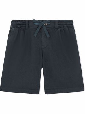 Dolce & Gabbana Kids drawstring-waist cotton shorts - Blue