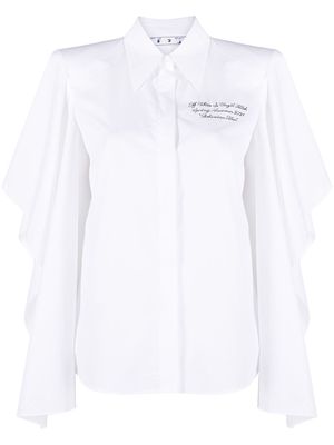 Off-White embroidered billowing-sleeve shirt