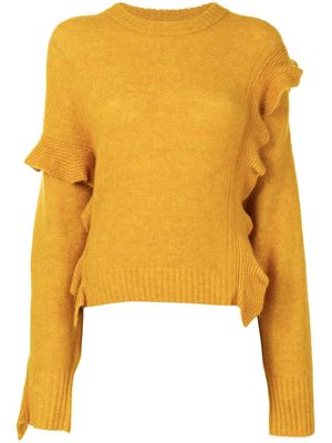 3.1 Phillip Lim cropped ruffled jumper - Yellow