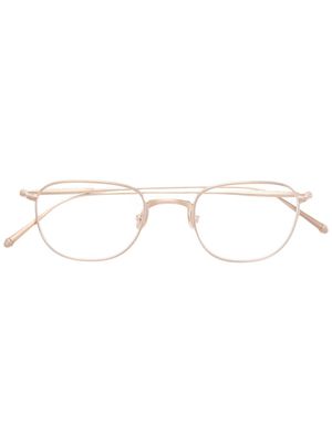 Matsuda metallic oval-frame glasses - Gold