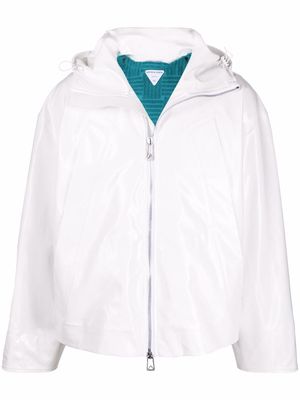 Bottega Veneta glossy hooded jacket - White