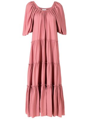 Olympiah Cape long dress - Pink