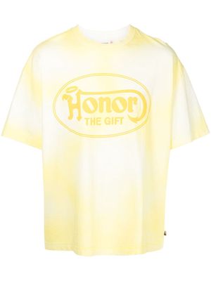HONOR THE GIFT logo-print cotton T-shirt - Yellow