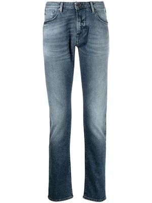 Emporio Armani blue washed slim-fit jeans