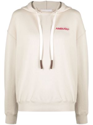 AMBUSH logo-print hoodie - Neutrals