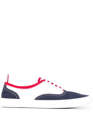 Thom Browne Heritage canvas sneakers - White