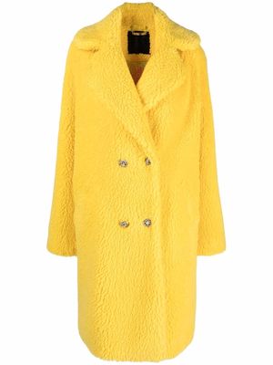 Philipp Plein Iconic long shaggy coat - Yellow