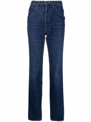 Giorgio Armani Pre-Owned 1980s high-waisted straight-leg jeans - Blue