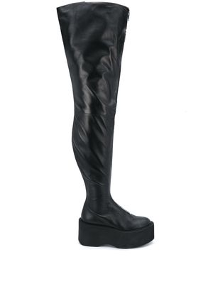 Natasha Zinko thigh-high platform boots - Black