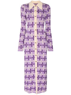 Dodo Bar Or Luna geometric-pattern dress - Purple