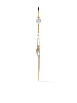 Wouters & Hendrix Gold 18kt gold claw single earring - YELLOW GOLD