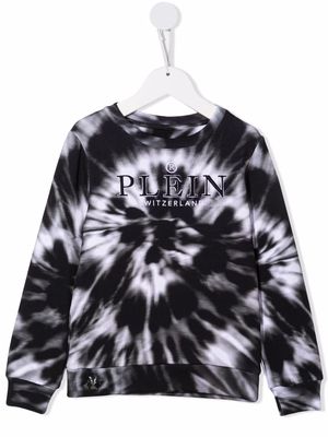 Philipp Plein Junior tie-dye print sweatshirt - Black