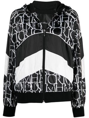 John Richmond zip-front hooded sweatshirt - Black
