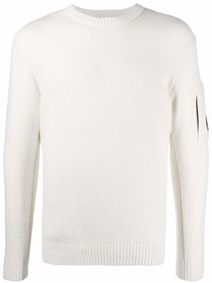 C.P. Company Lens-detail fine-knit jumper - White