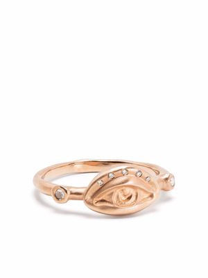 Sirciam 14kt rose gold Alicia's Eye diamond ring - Pink