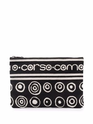 10 CORSO COMO logo zipped clutch - White