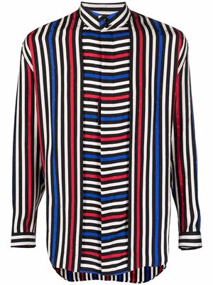Saint Laurent striped silk shirt - Black