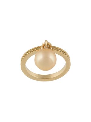 DALILA BARKACHE 18kt yellow gold icy yellow diamond and pearl ring