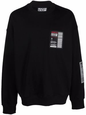 Versace Jeans Couture barcode-patch sweatshirt - Black
