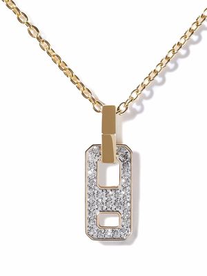 AS29 18kt yellow gold DNA mini pavé diamond necklace