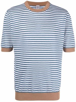 Eleventy striped fine-knit T-shirt - Blue