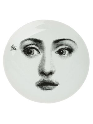 Fornasetti portrait and fly print plate - Black