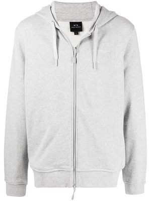 Armani Exchange chest logo-print hoodie - Grey
