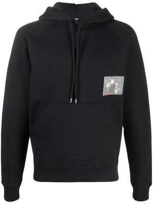 Soulland floral print hoodie - Black